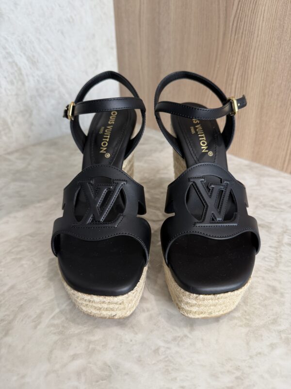 Louis Vuitton LV Isola Wedge Espadrille Black