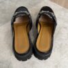 Gucci Horsebit Accent Leather Slides Size 38.5 Black