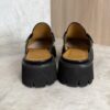 Gucci Horsebit Accent Leather Slides Size 38.5 Black