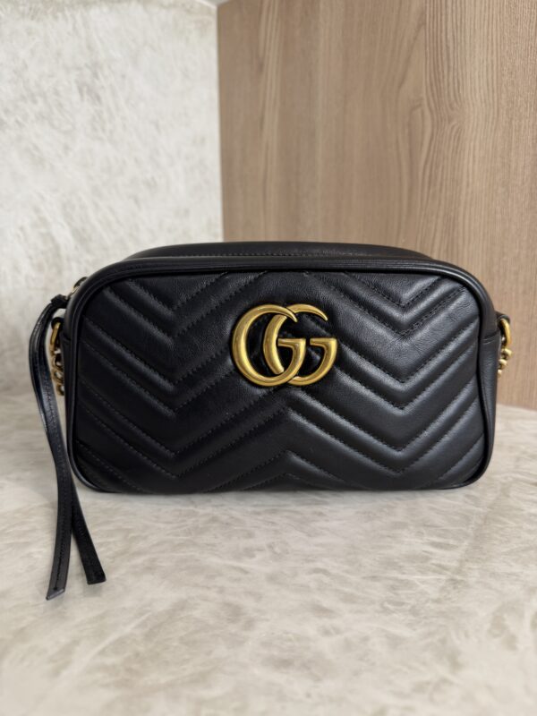 Gucci Matelasse Small GG Marmont Black