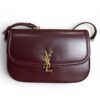 Saint Laurent (YSL) Box Calfskin Monogram Large Solferino Shoulder Bag Hot Wine