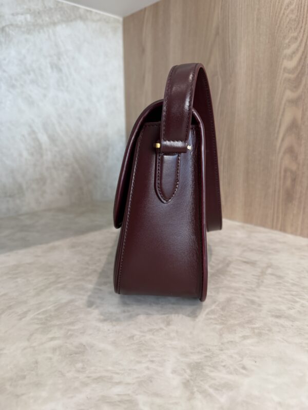 Saint Laurent (YSL) Box Calfskin Monogram Large Solferino Shoulder Bag Hot Wine