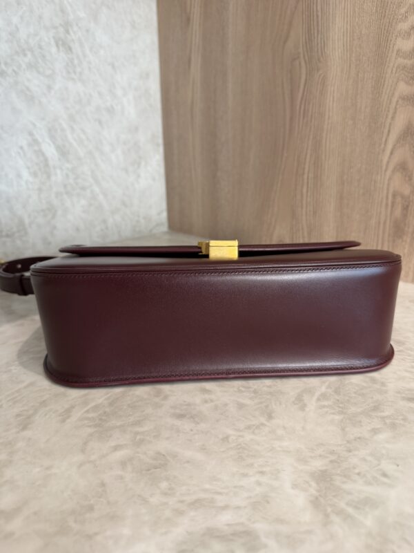 Saint Laurent (YSL) Box Calfskin Monogram Large Solferino Shoulder Bag Hot Wine