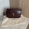 Saint Laurent (YSL) Box Calfskin Monogram Large Solferino Shoulder Bag Hot Wine