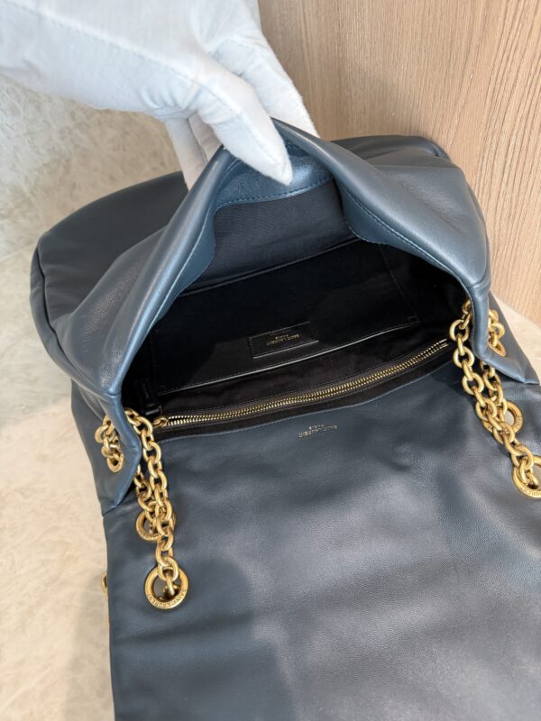 Saint Laurent (YSL) Lambskin Matelasse Monogram Medium Jamie 4.3 Dark Ottanio