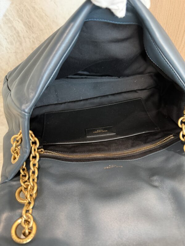 Saint Laurent (YSL) Lambskin Matelasse Monogram Medium Jamie 4.3 Dark Ottanio