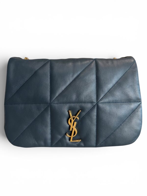Saint Laurent (YSL) Lambskin Matelasse Monogram Medium Jamie 4.3 Dark Ottanio
