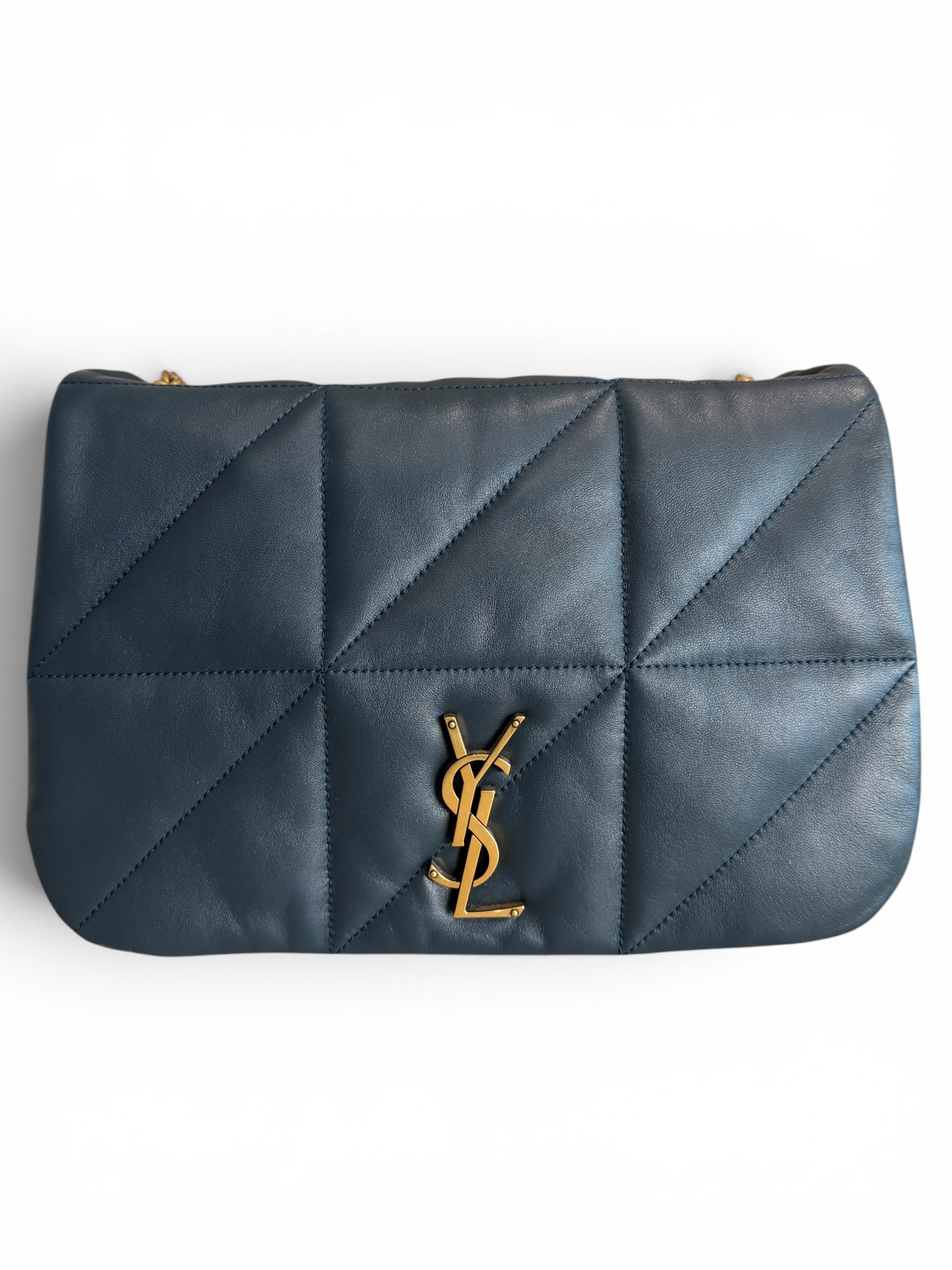 Saint Laurent (YSL) Lambskin Matelasse Monogram Medium Jamie 4.3 Dark Ottanio