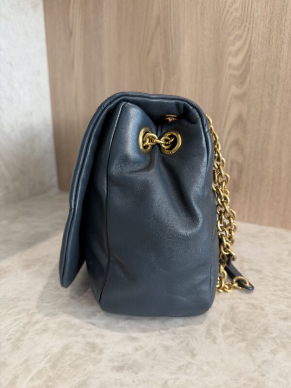 Saint Laurent (YSL) Lambskin Matelasse Monogram Medium Jamie 4.3 Dark Ottanio