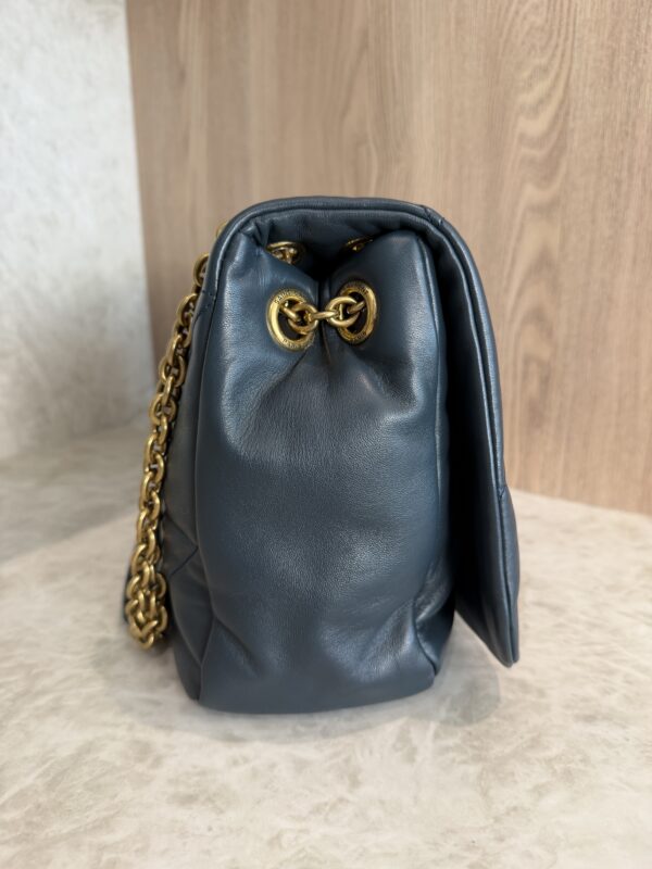 Saint Laurent (YSL) Lambskin Matelasse Monogram Medium Jamie 4.3 Dark Ottanio