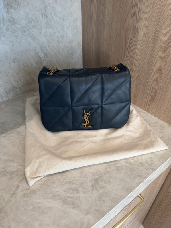 Saint Laurent (YSL) Lambskin Matelasse Monogram Medium Jamie 4.3 Dark Ottanio
