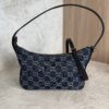 Gucci Lady Lunetta Small Shoulder Bag Dark Blue GG Denim