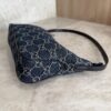 Gucci Lady Lunetta Small Shoulder Bag Dark Blue GG Denim