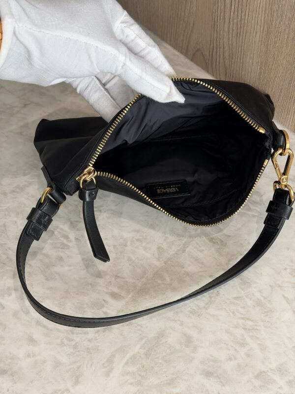 Versace Nylon Tribute Icon Flat Pouch Black