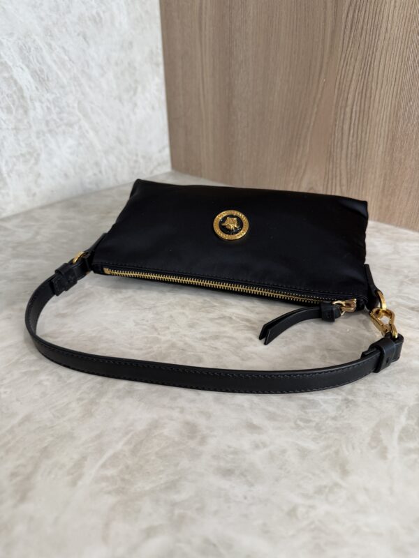 Versace Nylon Tribute Icon Flat Pouch Black