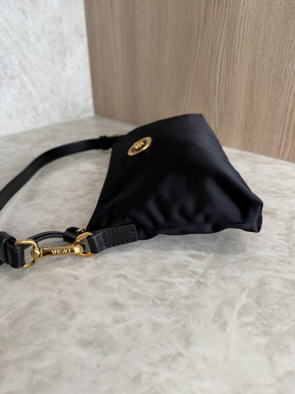 Versace Nylon Tribute Icon Flat Pouch Black