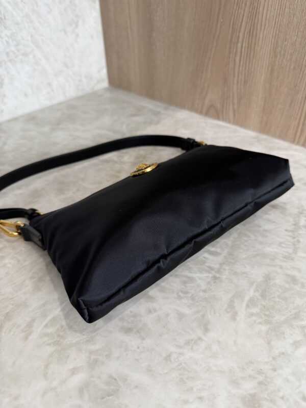 Versace Nylon Tribute Icon Flat Pouch Black