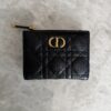 Christian Dior Caro Dahlia Wallet Black Supple Cannage Calfskin Black