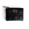 Christian Dior Caro Dahlia Wallet Black Supple Cannage Calfskin Black
