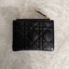Christian Dior Caro Dahlia Wallet Black Supple Cannage Calfskin Black