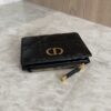 Christian Dior Caro Dahlia Wallet Black Supple Cannage Calfskin Black