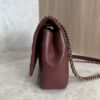 Chanel Shiny Goatskin Diagonal Quilted Medium Flap Burgundy