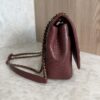 Chanel Shiny Goatskin Diagonal Quilted Medium Flap Burgundy