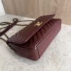 Chanel Shiny Goatskin Diagonal Quilted Medium Flap Burgundy