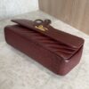 Chanel Shiny Goatskin Diagonal Quilted Medium Flap Burgundy