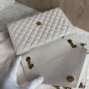 Saint Laurent (YSL) Textured Mixed Matelasse Medium Triquilt Monogram Satchel Blanc Vintage