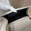 Saint Laurent (YSL) Textured Mixed Matelasse Medium Triquilt Monogram Satchel Blanc Vintage