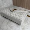 Saint Laurent (YSL) Textured Mixed Matelasse Medium Triquilt Monogram Satchel Blanc Vintage