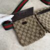 Gucci GG Monogram Web Double Pocket Belt Bag Ebony