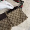 Gucci GG Monogram Web Double Pocket Belt Bag Ebony