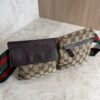 Gucci GG Monogram Web Double Pocket Belt Bag Ebony