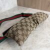 Gucci GG Monogram Web Double Pocket Belt Bag Ebony