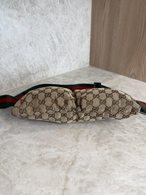 Gucci GG Monogram Web Double Pocket Belt Bag Ebony