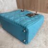Christian Dior Lambskin Cannage Medium Lady Dior Silver Hardware Turquoise