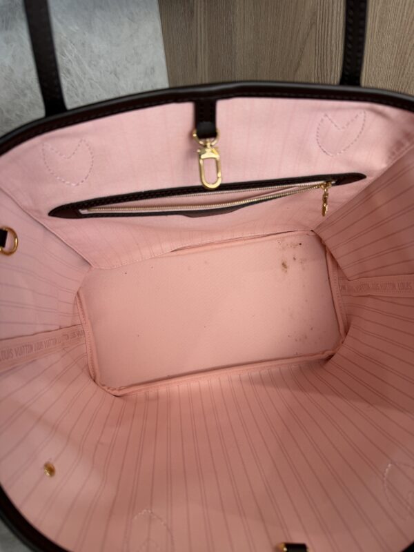 Louis Vuitton Damier Ebene Neverfull MM Rose Ballerine