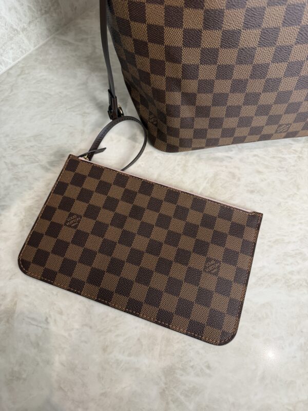 Louis Vuitton Damier Ebene Neverfull MM Rose Ballerine