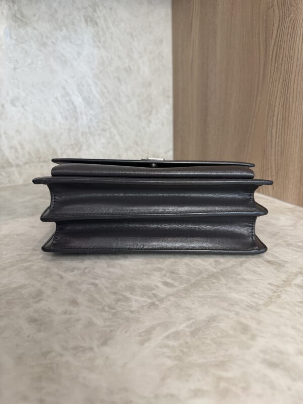 Saint Laurent (YSL) Calfskin Medium Monogram Sunset Dark Gray