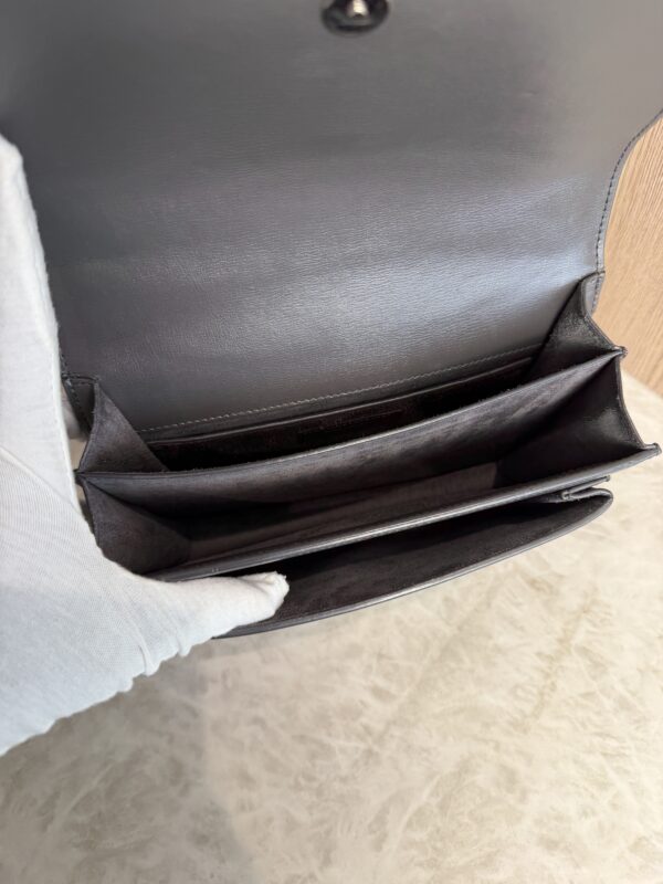 Saint Laurent (YSL) Calfskin Medium Monogram Sunset Dark Gray