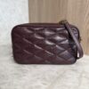 Saint Laurent (YSL) Lambskin Quilted Mini Camera Bag Crema Soft Hot Wine