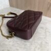 Saint Laurent (YSL) Lambskin Quilted Mini Camera Bag Crema Soft Hot Wine