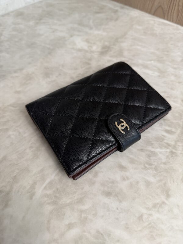 Chanel Caviar Quilted Passport Holder Black
