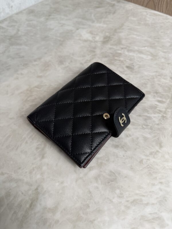 Chanel Caviar Quilted Passport Holder Black