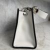 Fendi Vitello Flocked Small Runaway Satchel Black and White