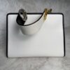 Fendi Vitello Flocked Small Runaway Satchel Black and White