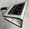 Fendi Vitello Flocked Small Runaway Satchel Black and White