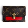 Louis Vuitton Monogram Flower Lock Compact Wallet Coquelicot